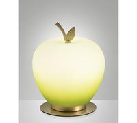 Lampada da Tavolo Verde Fabas Collezione Wendy 1 Luce Design in Ottone e Vetro