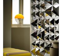 Verpan Wire Lampada da Tavolo Ø30 Cromo/Giallo
