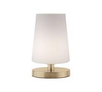 Lampada da Tavolo Vetro Metallo IN Ottone Dimmerabile H:23 CM G9 Comodino Luce