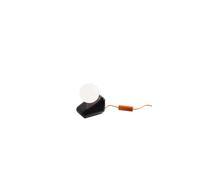 Lampada Da Tavolo Vintage Flip Ceramica Nera Vetro Opalino 1 Luce G9
