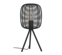 Lampada Da Tavolo Vintage Rinroe Acciaio Nero 1 Luce E27