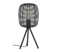Lampada Da Tavolo Vintage Rinroe Acciaio Nero 1 Luce E27