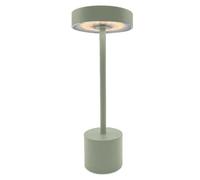 Lampada da tavolo wireless touch in alluminio verde oliva opaco LED ROBY OLIVE H30cm