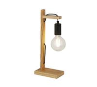 Lampada da tavolo Woody - Legno naturale e metallo nero