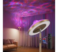 Lampada Da Terra 3 In 1 Con Proiettore Galassia Stellare e Aurora Rgb | Telecomando Magnetico E Controllo Touch, 1400 Lm, Bianco Regolabile Da 3000k A 6000k, Dimmerabile Dal 10% Al 100%