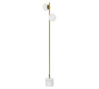 Lampada da Terra 35x35x165 cm E27 con 2 Paralumi a Sfera Oro