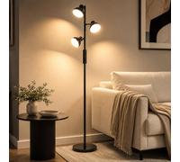 Lampada da Terra a 3 Teste per Soggiorno, LED 36W Dimmerabile con Telecomando e Controllo Touch, Temperatura Colore 2700K-6500K, Lampada Moderna da Lettura per Camera e Ufficio AVEN FL08
