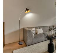 Lampada Da Terra A Arco Lampada Da Salotto Lampada Da Lettura Foglia D'Oro LED [EEK: F]