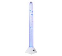 Lampada da terra a colonna d'acqua a bolle d'aria lampada decorativa a LED, con 5 pesci decorativi, intensità delle bolle regolabile, LxLxH 21,5x21,5x120 cm