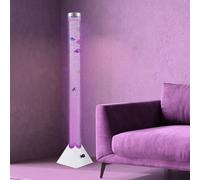 Lampada da terra a colonna d'acqua a bolle d'aria lampada decorativa a LED, con 5 pesci decorativi, intensità delle bolle regolabile, LxLxH 21,5x21,5x120 cm