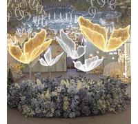 Lampada Da Terra a Farfalla per Matrimoni,Luci a Farfalla a LED, Lampada Da Soffitto a Farfalla Sospesa,Oggetti Di Scena Decorativi a Farfalla per Feste Matrimonio,Warm2pcs-100cm
