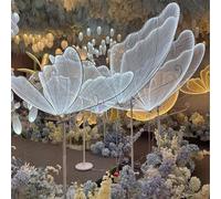 Lampada da terra a forma di farfalla, luce decorativa luminosa a LED per feste di nozze, decorazione per interni ed esterni, design romantico da 60 cm