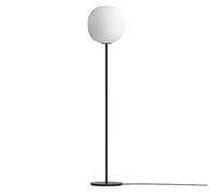 Lampada da Terra A Lantern M. Base Nero e Vetro Opale Bianco