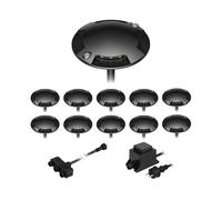 Lampada da terra a LED Bunda 4-flame nero per esterni