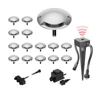 Lampada da terra a LED Bunda a 1 luce con sensore crepuscolare per esterno