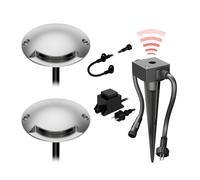 Lampada da terra a LED Bunda a 1 luce con sensore crepuscolare per esterno