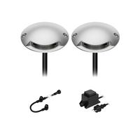 ledscom.de Lampada da terra a LED Bunda, 1 lampada, per uso esterno, bianco caldo, set di 2