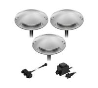 Lampada da terra a LED Bunda a 2 lampade per esterni, orientabile, bianco