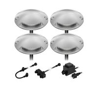 ledscom.de Lampada da terra a LED Bunda, 2 luci, per esterni, passabile, bianco freddo, set di 4