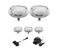 ledscom.de Lampada da terra a LED Bunda, 2 luci, per esterni, passabile, bianco caldo, set di 5