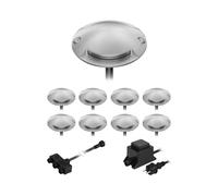 ledscom.de Lampada da terra a LED Bunda, 2 luci, per esterni, passabile, bianco caldo, set di 9