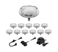 ledscom.de Lampada da terra a LED Bunda, 4 lampade, per esterni, passabile, bianco caldo, set di 12