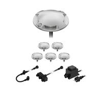 Lampada da terra a LED Bunda a 4 fiamme per esterni, transitabile, bianco freddo