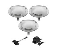 Lampada da terra a LED Bunda a 4 luci per esterni bianco caldo 3 unità