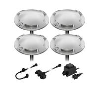 Lampada da terra a LED Bunda a 4 luci per esterni bianco caldo 4 unità