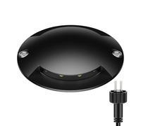 Lampada da terra a LED BUNDA per esterni IP67 a 2 luci nera rotonda