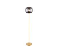 Lampada da terra a LED con paralume a sfera Ø 30 cm, base in metallo ottone