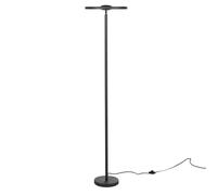 Lampada da terra a LED in acciaio nero, alt. 162 cm