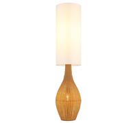 Lampada da terra a LED, lampada da camera da letto, interruttore a pedale, metallo marrone, H 125 cm