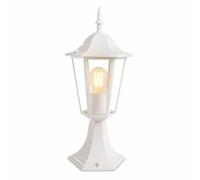 Lampada da terra a LED, lampada da esterno, lanterna, lampada da giardino, IP44, bianco, alluminio, E27, H 40,3 cm