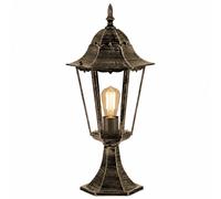 Lampada da terra a LED, lampada da percorso, lampada da giardino, color bronzo, vetro, IP44, H 49 cm