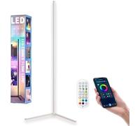 Lampada da terra a LED, lampada d'angolo Smart RGB 142cm con APP e telecomando, 16 colori del mulino + scena che cambia la luce di ambizione con la sincronizzazione della musica per la stanza da letto