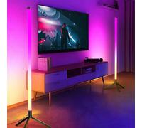 Lampada da terra a LED RGB angolare intelligente con telecomando, illuminazione ambiente moderna minimalista alimentata a USB 5V, adatta per sala giochi, soggiorno, camera da letto e decorazione per l