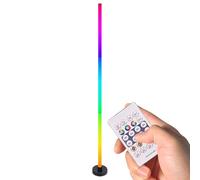 Lampada da terra a LED RGB - Lampada ad angolo con modalità musica dotata di telecomando, illuminazione con luce che cambia colore | Illuminazione ambientale per soggiorno Camera da Comodino Uff