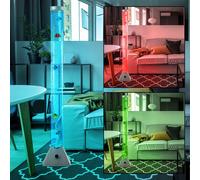 Lampada da terra a LED RGB lampada da terra decorativa che cambia colore della colonna d'acqua a bolla di pesce