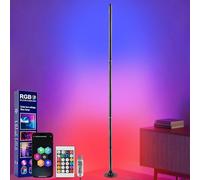 Lampada da terra a LED, RGB LED, lampada angolare con controllo APP e telecomando, musica Sync, lampada da terra RGB con telecomando, 16 milioni di colori, modalità musica per camera da letto, sala