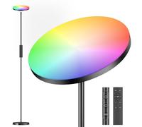 Lampada da terra a LED RGB, Piantana lampada da terra super luminosa dimmerabile da 36W che cambia colore, moderno lampada con telecomando e controllo touch, 2700 K-6500 K per soggiorno