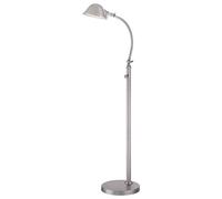 Lampada da terra a LED Thompson in nichel spazzolato