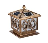 Lampada da Terra a Palo Solare, Moderna e Minimalista, per Esterni, in Alluminio Pressofuso con Finitura Nera, con Luce Bianca a 6000K Alimentata a Energia Solare./Buio/18 Centimetri