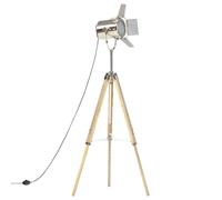 Lampada da Terra a Treppiede Legno Massello di Mango 140 cm