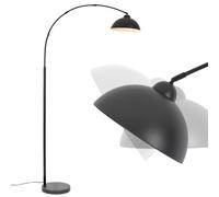 Lampada da Terra ad Arco 204cm Moderna Nera Lampada da Terra per Salotto e