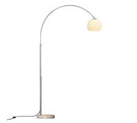 Lampada da terra ad arco per soggiorno, lampada da terra moderna con paralume in vetro regolabile, lampada alta color cromo sopra il divano, luce di lettura ad arco per camera da letto, ufficio (aranc