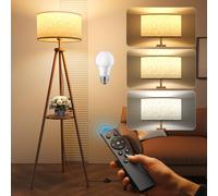 Lampada da Terra ad Treppiede LED con Ripiani Portaoggetti - 12W Piantana da Let