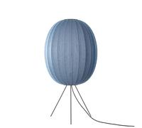 Lampada da Terra Alta/ovale Made By Hand in Maglia Ø65 Turchese Blu