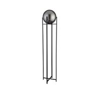 Lampada da terra Amsterdam - Metallo nero e vetro fumé
