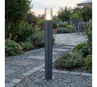 Lampada da terra antracite E27 altezza 80 cm fusione di alluminio IP44 lampada da esterno moderna per vialetti lampada da giardino illuminazione per vialetti
